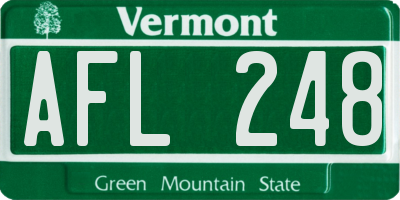 VT license plate AFL248