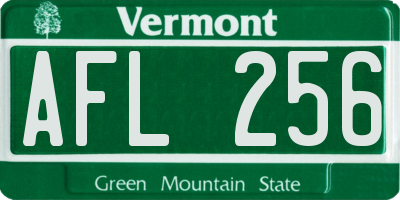 VT license plate AFL256