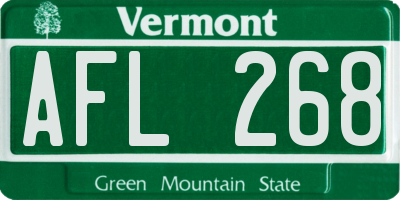 VT license plate AFL268