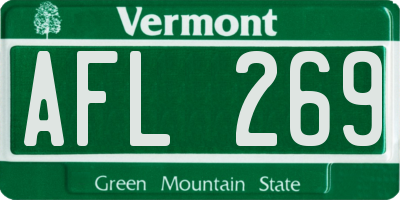 VT license plate AFL269