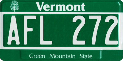 VT license plate AFL272
