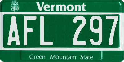 VT license plate AFL297