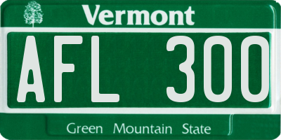 VT license plate AFL300