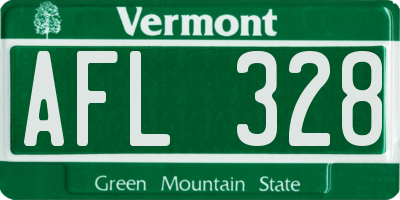 VT license plate AFL328