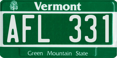 VT license plate AFL331
