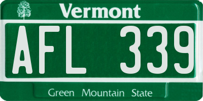 VT license plate AFL339