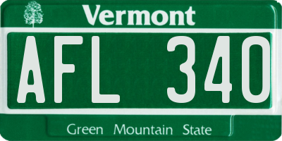 VT license plate AFL340