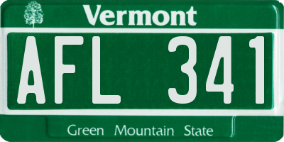 VT license plate AFL341