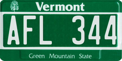 VT license plate AFL344
