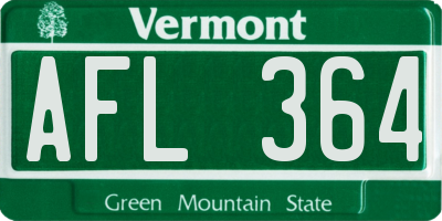 VT license plate AFL364