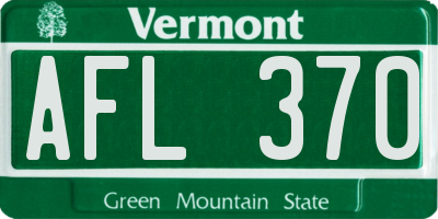 VT license plate AFL370