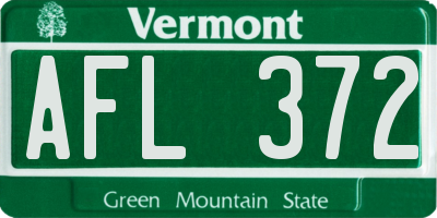 VT license plate AFL372