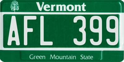 VT license plate AFL399