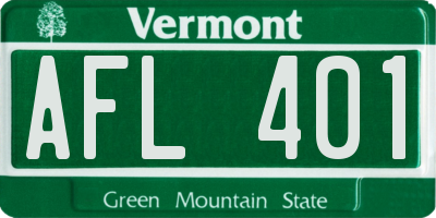 VT license plate AFL401