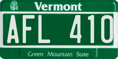 VT license plate AFL410