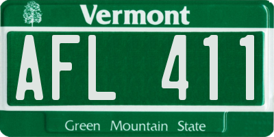 VT license plate AFL411