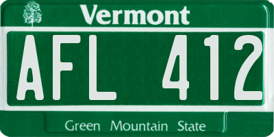 VT license plate AFL412