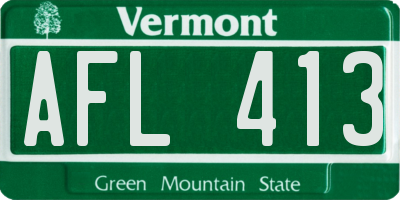 VT license plate AFL413