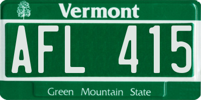 VT license plate AFL415