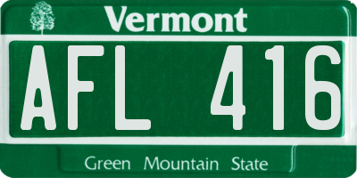 VT license plate AFL416