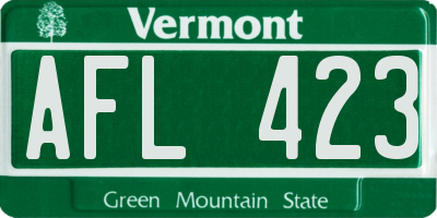 VT license plate AFL423