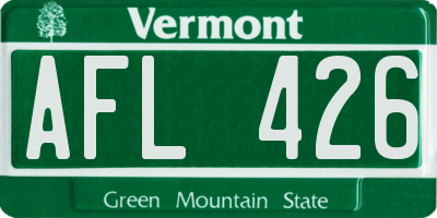 VT license plate AFL426
