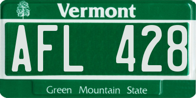 VT license plate AFL428