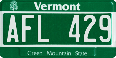 VT license plate AFL429