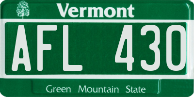 VT license plate AFL430