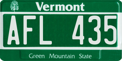 VT license plate AFL435