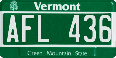 VT license plate AFL436