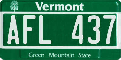 VT license plate AFL437