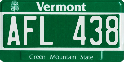 VT license plate AFL438