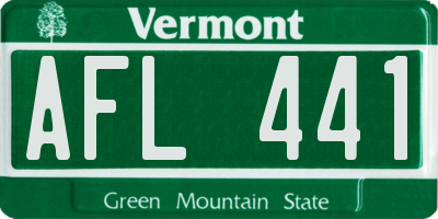 VT license plate AFL441