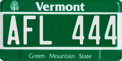 VT license plate AFL444