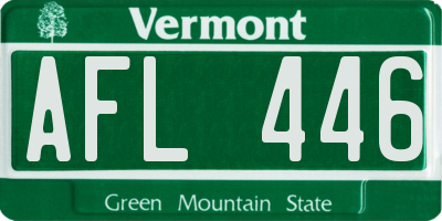 VT license plate AFL446
