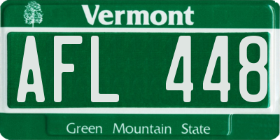 VT license plate AFL448