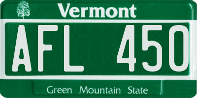 VT license plate AFL450