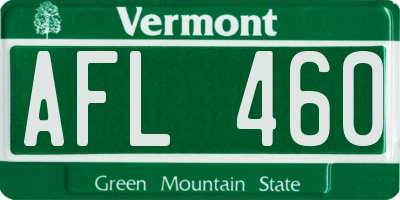 VT license plate AFL460