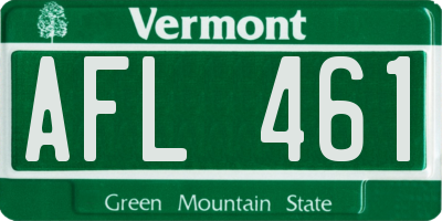 VT license plate AFL461