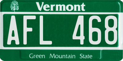 VT license plate AFL468