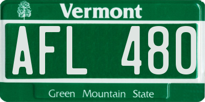 VT license plate AFL480