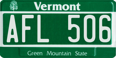 VT license plate AFL506
