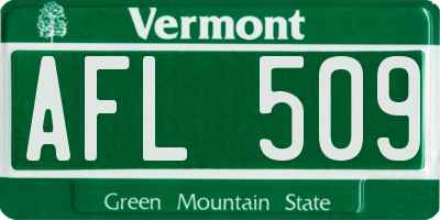 VT license plate AFL509