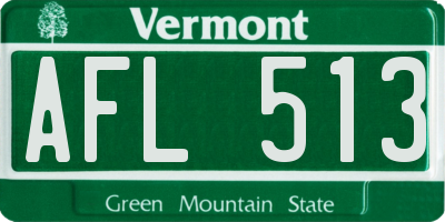 VT license plate AFL513