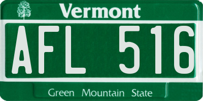 VT license plate AFL516