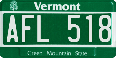 VT license plate AFL518