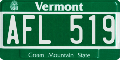 VT license plate AFL519