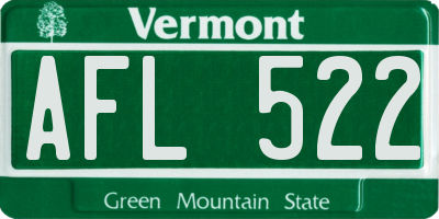 VT license plate AFL522