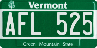 VT license plate AFL525